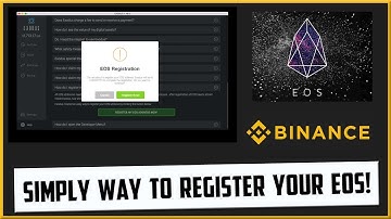 Simple How to Register Your EOS Tokens using Exodus or Binance