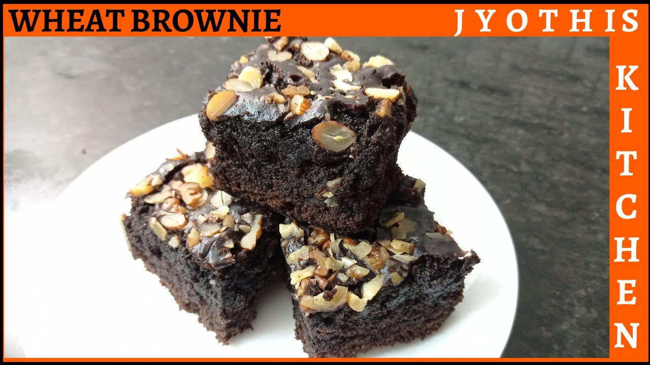 brownie homemade fudgy brownie using WHEAT FLOUR brownie on PAN