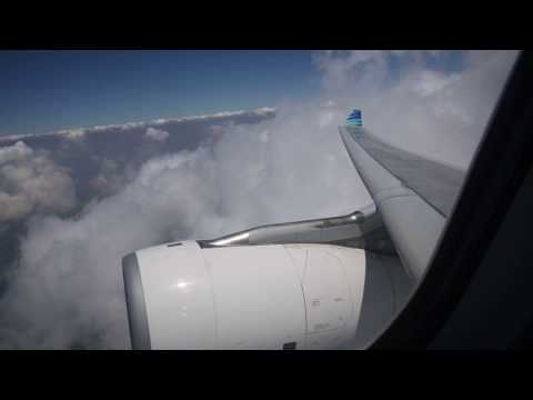 Garuda Indonesia PK-GPL takeoff from Sultan Mahmud Badaruddin II Airport in Palembang