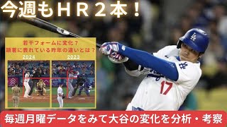 【毎週月曜更新】データをみてよく分かる今の大谷翔平。変化、昨年との違いを徹底分析。#ドジャース