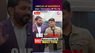 Abroad లో Masters చేయాలా? 1500+ Universities తో V Source Tie Up | V Source | #MastersAbroad #VSource