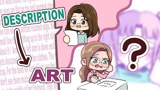 REDRAWING MY SISTER'S ART FROM DESCRIPTION ONLY AGAIN!!! | Collab with Love2drawmanga