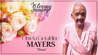 Celebrating the Life of Ometa Geraldine Mayers