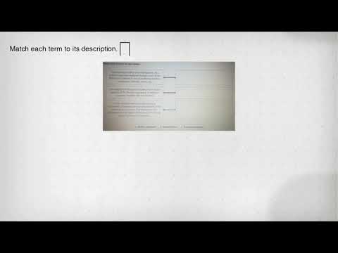 Match The Term To The Description
