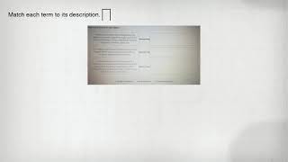 Match each term to its description