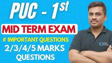 1st PU maths Mid Term Exam 2025 IMPORTANT QUESTIONS ||  MID TERM EXAM 2025 IMPORTANT QUESTIONS