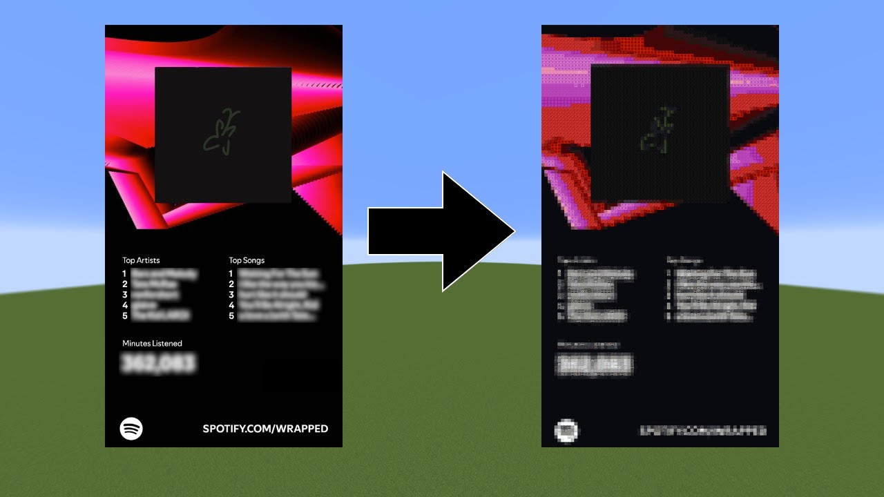 I built My 2024 Spotify Wrapped in MINECRAFT