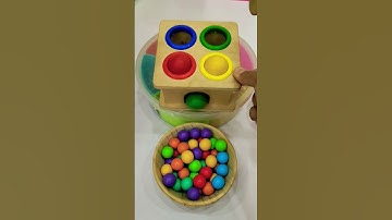 Smashing Wooden balls sorting ASMR #shorts