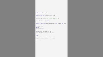 Java Program to to Display Even Numbers From 1 to 100 using nested if Statement #java #coding