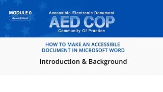 AED CoP: Microsoft Word - Introduction & Background