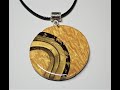 Mica shift necklace on polymer clay