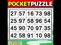 【Pocket Puzzle】 Perfect for daily brain exercises! 《Number Search|Brain training》 #121
