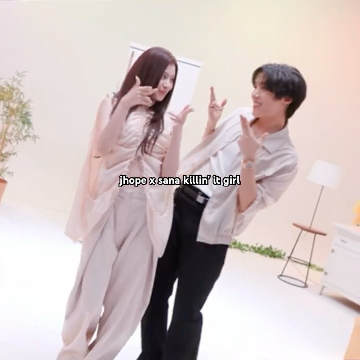 Jhope and Sana dancing to Killin’ it Girl together #jhope #sana #bangtan #bts #twice #bangtwice