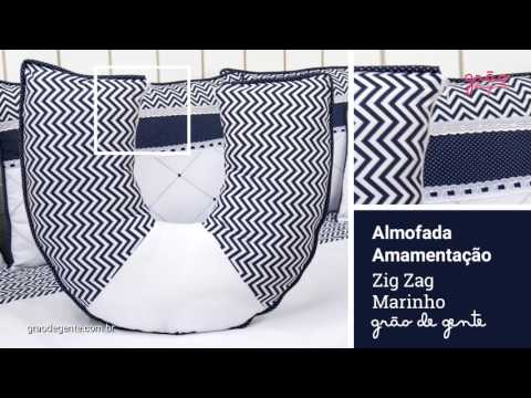 Almofada para Amamentação Zig Zag Marinho | Ref: 59244