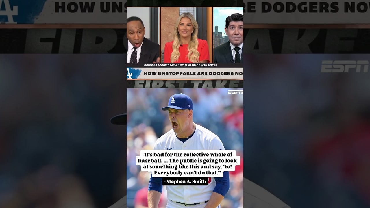 Stephen A.  weighs in on the Dodgers acquiring Tarik Skubal ✍️