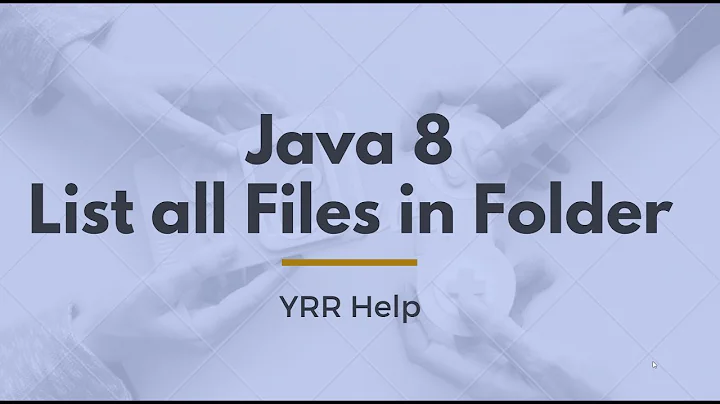 How to List all files in a folder using Java 8