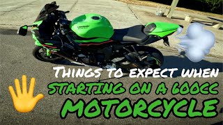FIVE THINGS TO EXPECT WHEN YOU START ON A 600CC MOTORCYCLE | MOTOVLOG | 2022 ZX6R (636)