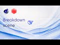 Microsoft style scene, full breakdown logo animation, procedural material and lighting