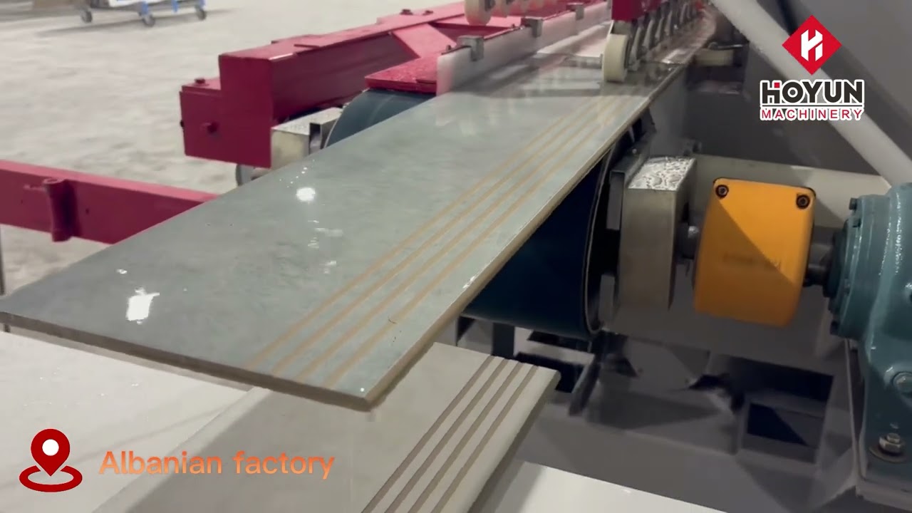 Automatic Edge Polishing Machine in Action | Albania Construction Project 2026