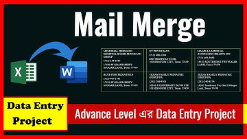How to use the Mail Merge feature in Word to create and to print form letters data from an Excel