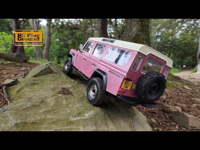 Boom Racing BRX02 LandRover Defender D110 Forest Ride - YouTube