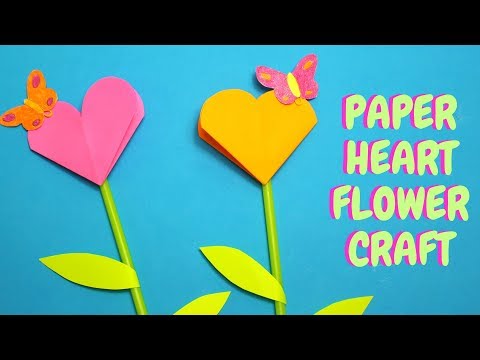 Paper Heart Flower Craft | Mothers Day Craft for Kids