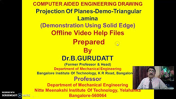 Projection Of Plane Surfaces -Demo -Problem 1 -Triangular Lamina Cont -Session 2