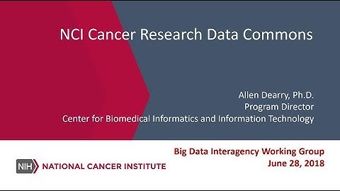 NCI Cancer Research Data Commons