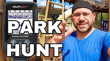Park metal detecting Nokta Makro Simplex Plus