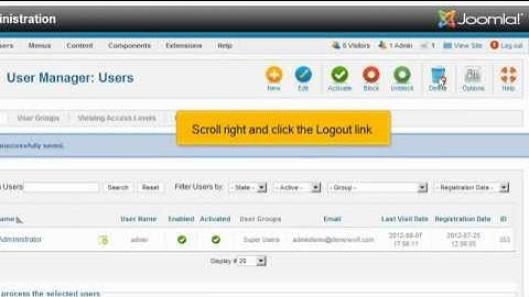 Joomla! Tutorial #8: How to Login as Default Administrator and Change Your Password