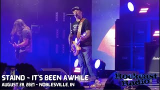 Staind performing "It's Been Awhile" in Noblesville, IN, on August 28, 2021