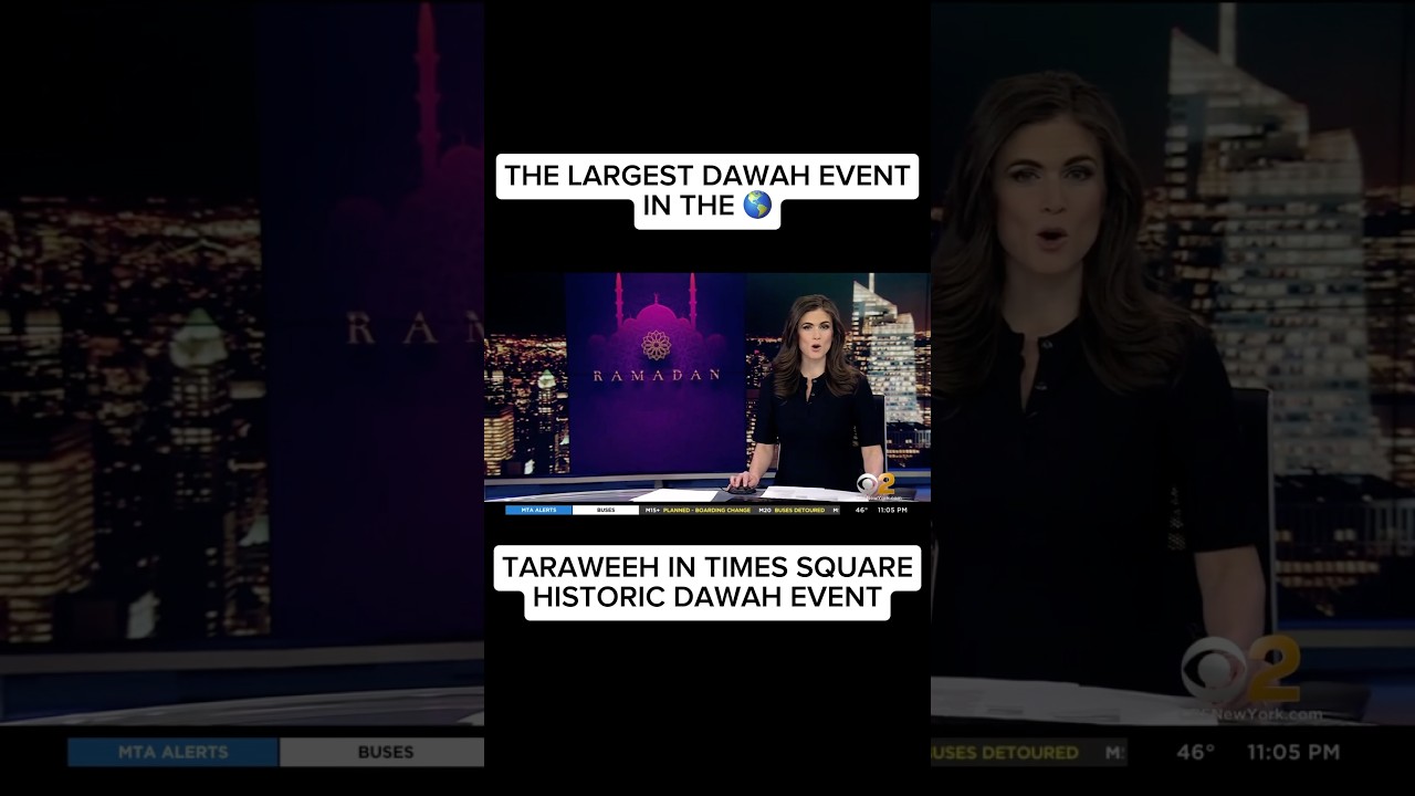 VIRAL Muslim Prayer in Times Square! Taraweeh in Times Square 