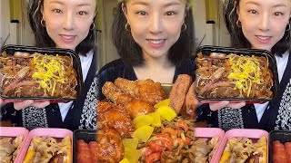 ASMR Kimchi octopus sujebi, Kimchi pancake 🍜spicy Korean samyang Ramen Kimchi,Kimbab mukbang