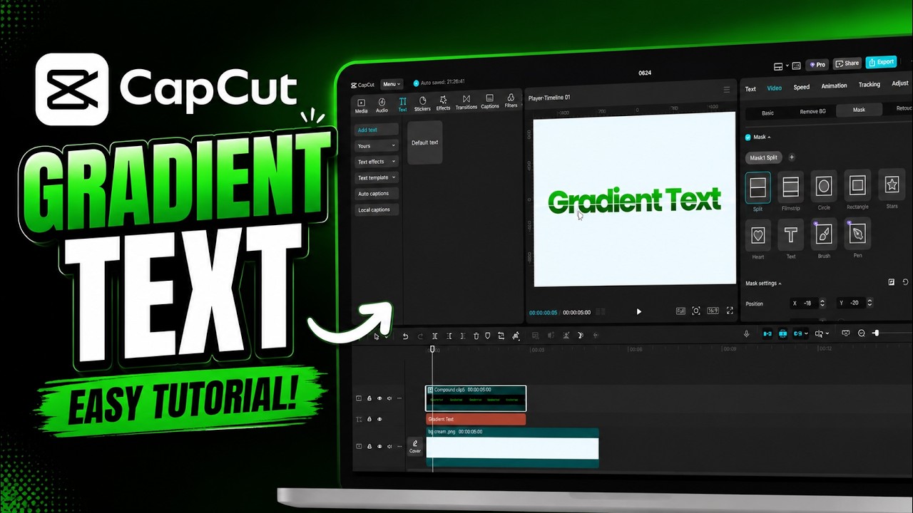 How to Create Gradient Text in CapCut | Easy Text Effect Tutorial ...