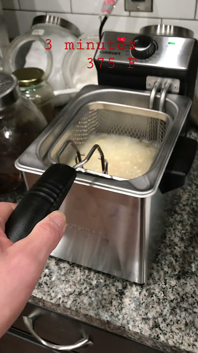 Try 3 minutes Cuisinart CDF-130 Deep Fryer, 2 Quart, Stainless Steel