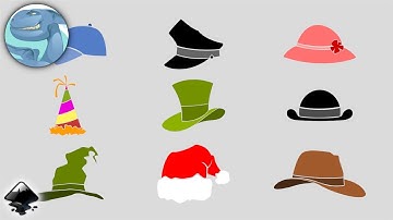 Set of simple hats. Speed art in Inkscape.
