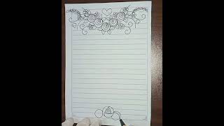 تزيين دفاتر | رسم دفاتر | notebooks | border design #notebooks #school #تزيين_دفاتر