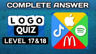 Logo Quiz 2023, level 17 & 18 complete answer @brainitquiz #logoquiz