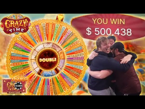 $500,000 MAX CRAZY TIME WHEEL WIN WITH MY BROTHERS! (WORLD RECORD)