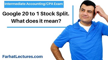 Google 20 to 1 Stock Split. What does it mean?