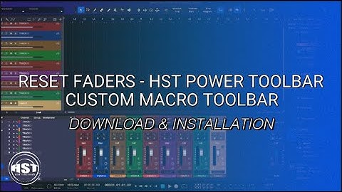 RESET FADERS - HST POWER TOOLBAR - For Studio One 5 & 6 - CUSTOM MACRO TOOLBAR