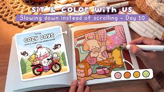 Sit & Color With Us ASMR ✨ Day 10 | Cozy Days by Coco Wyo #colorwithme #asmr #coloringbook screenshot 4