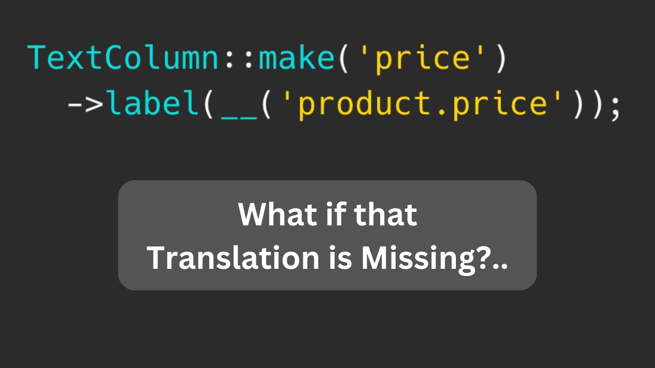 NEW in Laravel 10.33: Missing Translations Handler - YouTube