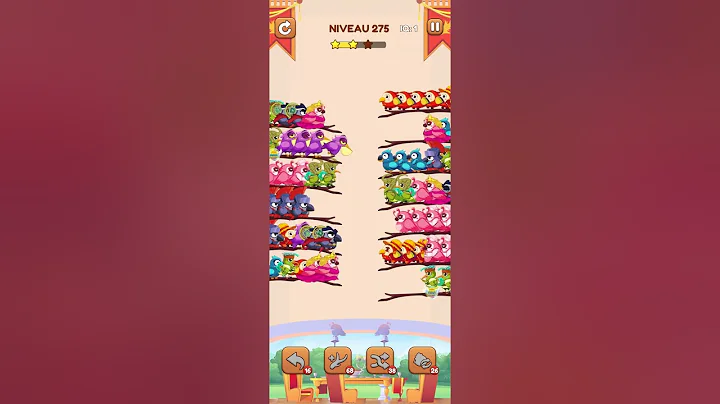bird sort 2 color puzzle solution niveau 275 #games #gaming #puzzle #puzzlegame #androidgames
