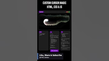 Custom Cursor Magic ✨ HTML, CSS & JS #html5 #css3 #webdesign #coding #javascript