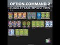 Final Cut Pro Shortcut | Option-Command-2 | Toggle Filmstrip/List View