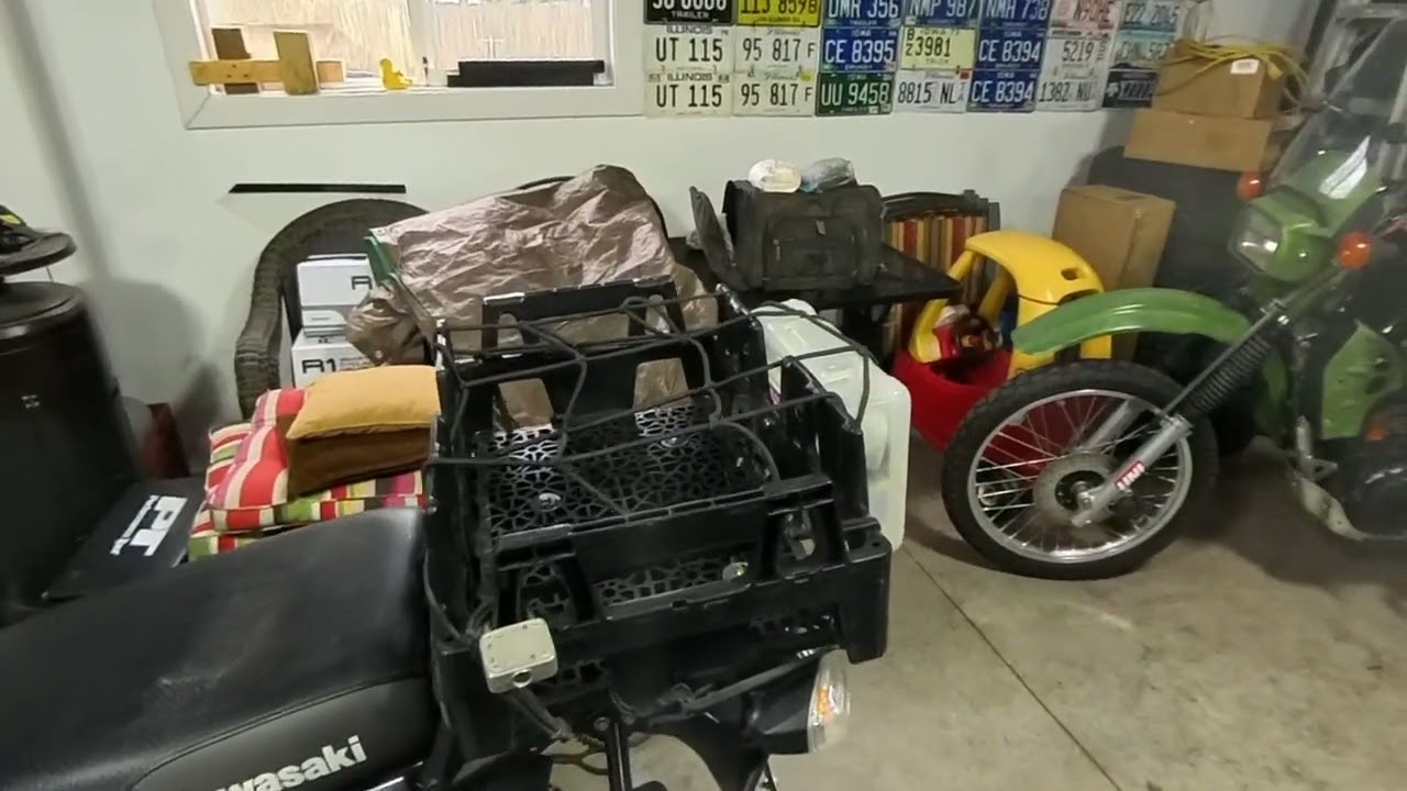 Insta 360 x4 selfie stick "milk crate" mount for KLR650 & KLR250.