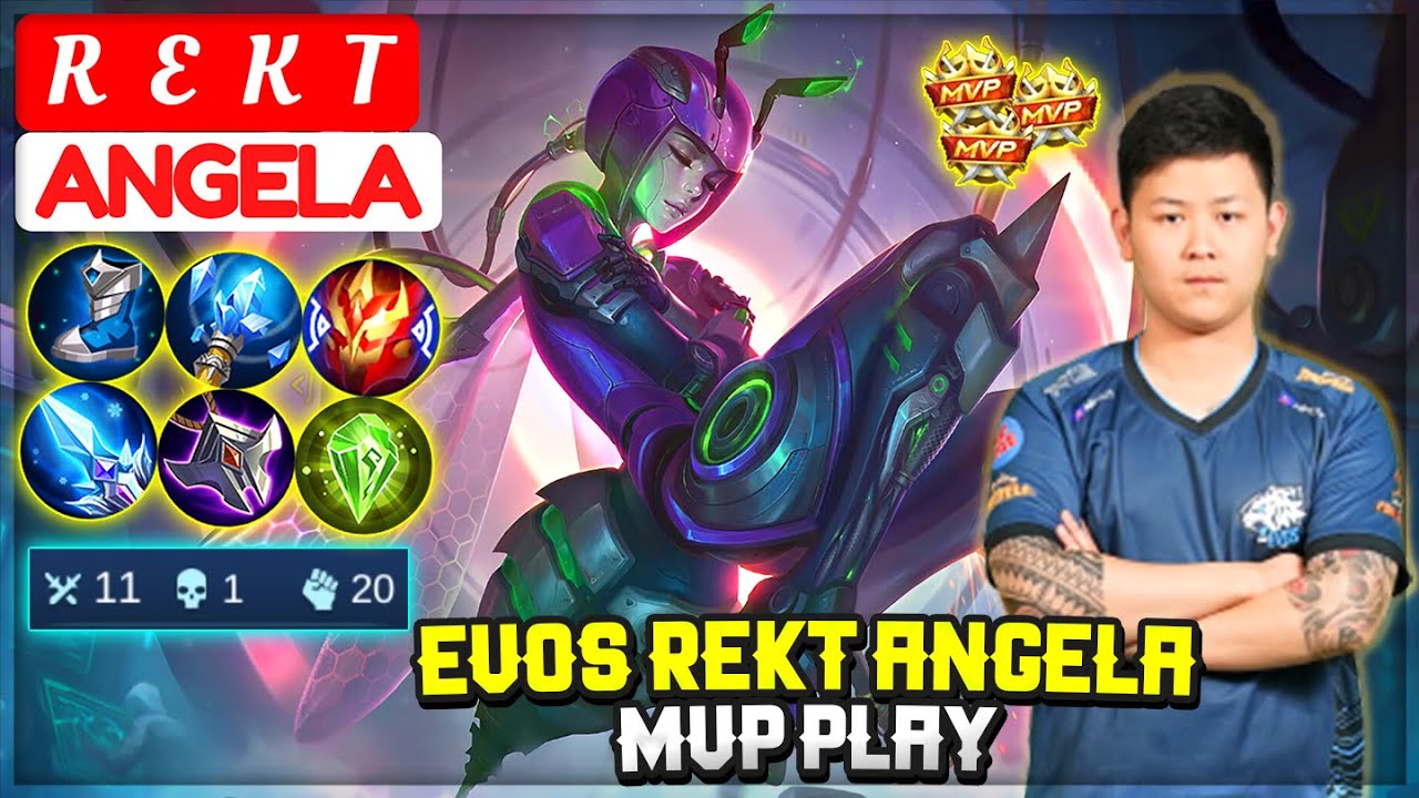 EVOS Rekt Angela MVP Play [ R E K T Angela ] Mobile Legends - YouTube