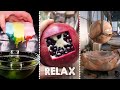 Relaxing Video Collections | Pomegranate Peeling & marble art