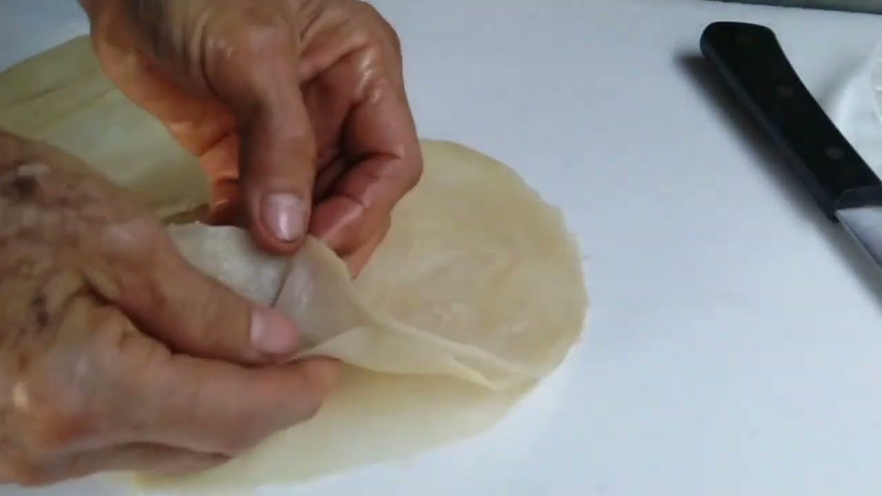 วิธีทำแผ่นแป้งเปาะเปี๊ยะ.ง่ายมากๆ (แผ่นแป้งนี้ ใช้ห่อสายไหมได้)